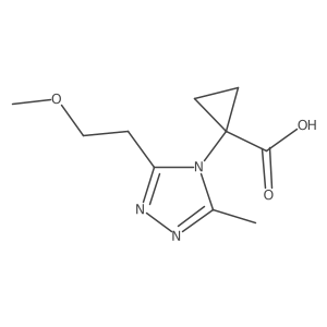 1-[3-(2-methoxyethyl)-5-methyl-4H-1,2,4-triazol-4-yl]cyclopropane-1-carboxylic acid Structure