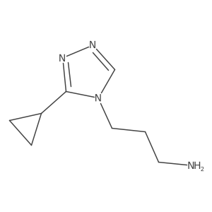 3-(3-cyclopropyl-4H-1,2,4-triazol-4-yl)propan-1-amine结构式