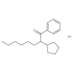 1-Phenyl-2-(pyrrolidin-1-yl)octan-1-one,monohydrochloride结构式