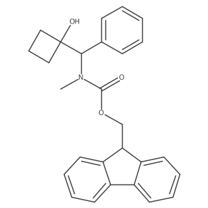 (9H-fluoren-9-yl)methyl N-[(1-hydroxycyclobutyl)(phenyl)methyl]-N-methylcarbamate结构式