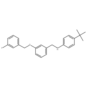 4-tert-butyl-N-({3-[(3-fluorophenyl)methoxy]phenyl}methyl)aniline Structure