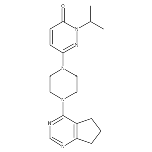 6-(4-{5H,6H,7H-cyclopenta[d]pyrimidin-4-yl}piperazin-1-yl)-2-(propan-2-yl)-2,3-dihydropyridazin-3-one结构式