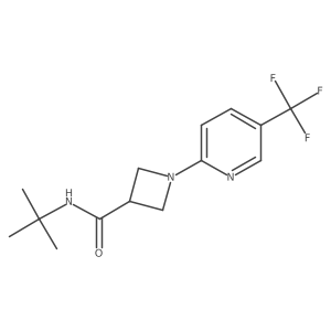 N-tert-butyl-1-[5-(trifluoromethyl)pyridin-2-yl]azetidine-3-carboxamide结构式