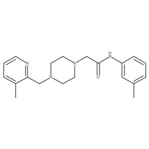 N-(3-methylphenyl)-2-{4-[(3-methylpyridin-2-yl)methyl]piperazin-1-yl}acetamide结构式