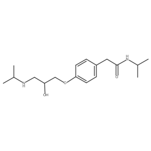 4-[2-Hydroxy-3-[(1-methylethyl)amino]propoxy]-N-(1-methylethyl)benzeneacetamide Structure