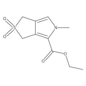 Ethyl 5-methyl-3,5-dihydro-1H-thieno[3,4-c]pyrrole-4-carboxylate 2,2-dioxide结构式