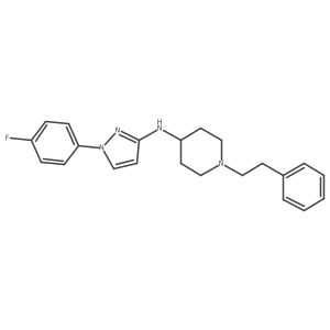 N-(1-(4-Fluorophenyl)pyrazol-3-yl)-1-phenethyl-piperidin-4-amine结构式