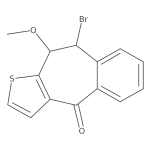 9-Bromo-10-methoxy-9,10-dihydro-4H-benzo[4,5]cyclohepta[1,2-b]thiophen-4-one结构式
