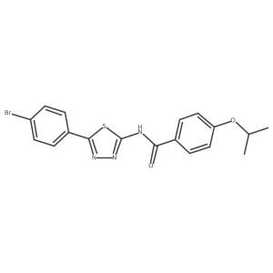 N-(5-(4-bromophenyl)-1,3,4-thiadiazol-2-yl)-4-isopropoxybenzamide结构式