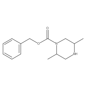Phenylmethyl trans-2,5-dimethyl-1-piperazinecarboxylate Structure