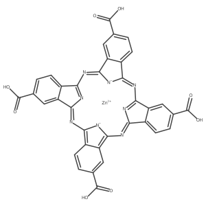Zinc(II) 2,9,16,23-tetra(carboxy)phthalocyanine结构式