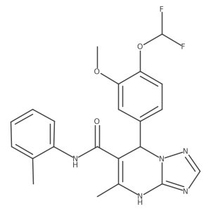 7-(4-(difluoromethoxy)-3-methoxyphenyl)-5-methyl-N-(o-tolyl)-4,7-dihydro-[1,2,4]triazolo[1,5-a]pyrimidine-6-carboxamide结构式