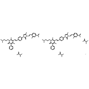 Iron(1+), bis[5a(2)-[2-[4-[4,5-dihydro-4-[2-[2-(hydroxy-I masculineO)-4-nitrophenyl]diazenyl-I masculineN1]-3-methyl-5-(oxo-I masculineO)-1H-pyrazol-1-yl]phenyl]diazenyl]-1a(2)-[3-(dimethylamino)propyl]-1a(2),2a(2)-dihydro-6a(2)-hydroxy-4a(2)-methyl-2a(2)-oxo-1,3a(2)-bipyridiniumato(2-)]-, 2-hydroxypropanoate, 2-hydroxypropanoate (1:1:2) Structure