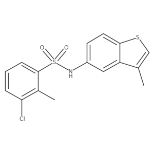 3-chloro-2-methyl-N-(3-methyl-benzo[b]thiophen-5-yl)-benzenesulfonamide结构式