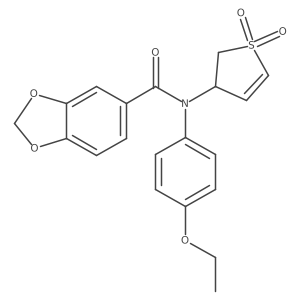 N-(1,1-dioxido-2,3-dihydrothiophen-3-yl)-N-(4-ethoxyphenyl)benzo[d][1,3]dioxole-5-carboxamide Structure