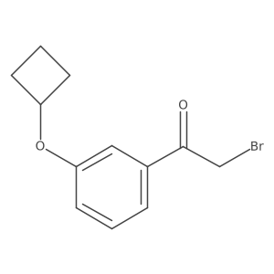 2-Bromo-1-(3-cyclobutoxyphenyl)ethan-1-one Structure