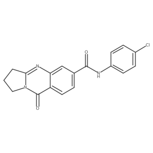 N-(4-chlorophenyl)-9-oxo-1,2,3,9-tetrahydropyrrolo[2,1-b]quinazoline-6-carboxamide结构式