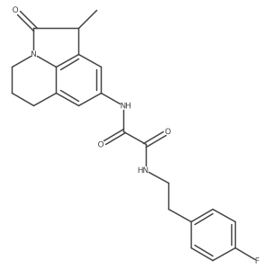N1-(4-fluorophenethyl)-N2-(1-methyl-2-oxo-2,4,5,6-tetrahydro-1H-pyrrolo[3,2,1-ij]quinolin-8-yl)oxalamide结构式
