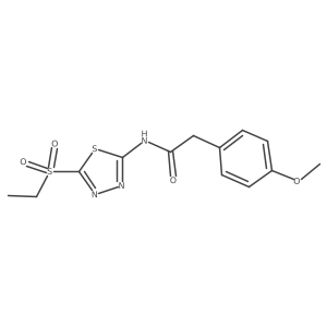 N-[5-(ethylsulfonyl)-1,3,4-thiadiazol-2-yl]-2-(4-methoxyphenyl)acetamide Structure