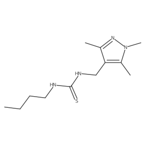 N-Butyl-Na(2)-[(1,3,5-trimethyl-1H-pyrazol-4-yl)methyl]thiourea Structure