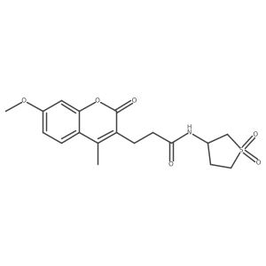 N-(1,1-dioxidotetrahydrothiophen-3-yl)-3-(7-methoxy-4-methyl-2-oxo-2H-chromen-3-yl)propanamide结构式