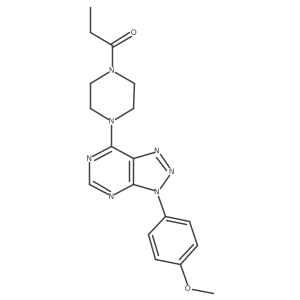 1-(4-(3-(4-methoxyphenyl)-3H-[1,2,3]triazolo[4,5-d]pyrimidin-7-yl)piperazin-1-yl)propan-1-one结构式
