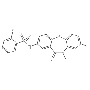 2-chloro-N-(8,10-dimethyl-11-oxo-10,11-dihydrodibenzo[b,f][1,4]oxazepin-2-yl)benzenesulfonamide Structure
