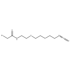 Bromoacetamido-PEG2-Azide结构式
