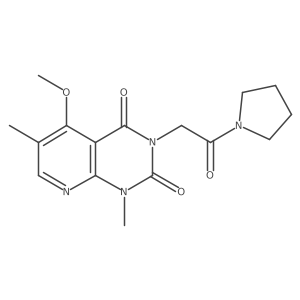 5-methoxy-1,6-dimethyl-3-(2-oxo-2-(pyrrolidin-1-yl)ethyl)pyrido[2,3-d]pyrimidine-2,4(1H,3H)-dione Structure