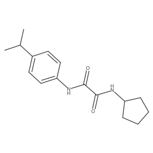 N1-cyclopentyl-N2-(4-isopropylphenyl)oxalamide结构式