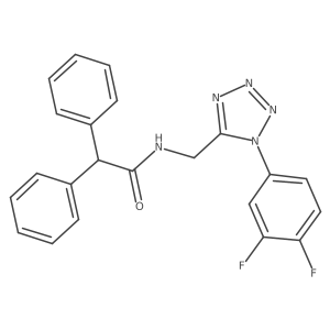 N-((1-(3,4-difluorophenyl)-1H-tetrazol-5-yl)methyl)-2,2-diphenylacetamide Structure