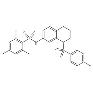 N-(1-((4-fluorophenyl)sulfonyl)-1,2,3,4-tetrahydroquinolin-7-yl)-2,4,6-trimethylbenzenesulfonamide Structure