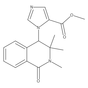 3-(2,3,3-trimethyl-1-oxo-1,2,3,4-tetrahydro-isoquinolin-4-yl)-3H-imidazole-4-carboxylic acid methyl ester结构式