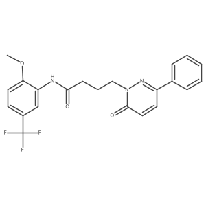 N-(2-methoxy-5-(trifluoromethyl)phenyl)-4-(6-oxo-3-phenylpyridazin-1(6H)-yl)butanamide Structure