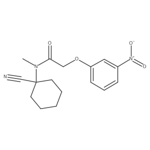 N-(1-cyanocyclohexyl)-N-methyl-2-(3-nitrophenoxy)acetamide Structure