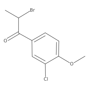 2-Bromo-1-(3-chloro-4-methoxyphenyl)propan-1-one Structure