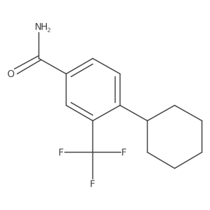 4-Cyclohexyl-3-(trifluoromethyl)benzamide结构式