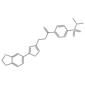 [5-(2H-1,3-benzodioxol-5-yl)-1,2-oxazol-3-yl]methyl 4-(dimethylsulfamoyl)benzoate结构式