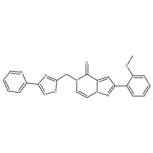 2-(2-methoxyphenyl)-5-((3-(pyridin-2-yl)-1,2,4-oxadiazol-5-yl)methyl)pyrazolo[1,5-a]pyrazin-4(5H)-one Structure