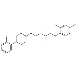 2-(2,4-dichlorophenoxy)-N-(2-(4-(2-fluorophenyl)piperazin-1-yl)ethyl)acetamide结构式