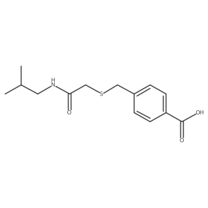 4-[[[2-[(2-Methylpropyl)amino]-2-oxoethyl]thio]methyl]benzoic acid结构式