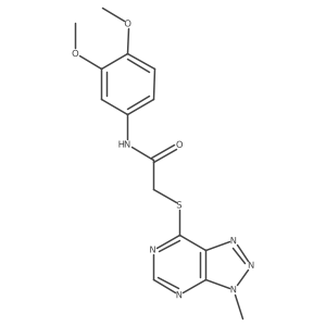 N-(3,4-dimethoxyphenyl)-2-({3-methyl-3H-[1,2,3]triazolo[4,5-d]pyrimidin-7-yl}sulfanyl)acetamide结构式