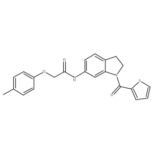 N-(1-(thiophene-2-carbonyl)indolin-6-yl)-2-(p-tolyloxy)acetamide结构式