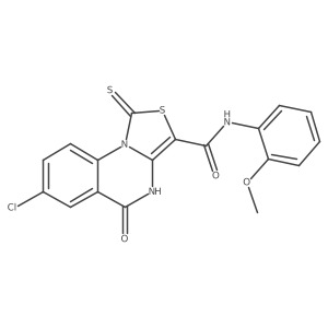 7-chloro-N-(2-methoxyphenyl)-5-oxo-1-thioxo-4,5-dihydro-1H-thiazolo[3,4-a]quinazoline-3-carboxamide Structure