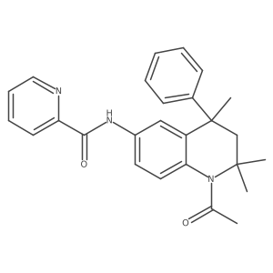 2-Pyridinecarboxamide, N-(1-acetyl-1,2,3,4-tetrahydro-2,2,4-trimethyl-4-phenyl-6-quinolinyl)-结构式