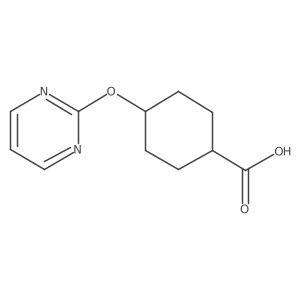 trans-4-(Pyrimidin-2-yloxy)-cyclohexanecarboxylic acid结构式