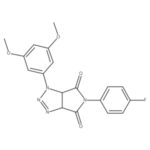 1-(3,5-dimethoxyphenyl)-5-(4-fluorophenyl)-1,6a-dihydropyrrolo[3,4-d][1,2,3]triazole-4,6(3aH,5H)-dione结构式