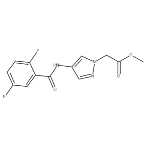 Methyl 4-[(2,5-difluorobenzoyl)amino]-1H-pyrazole-1-acetate结构式