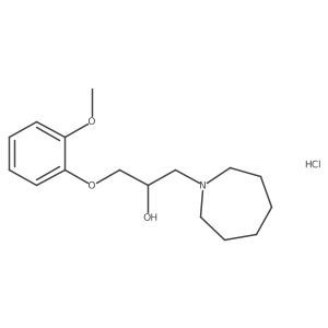 1-(Azepan-1-yl)-3-(2-methoxyphenoxy)propan-2-ol hydrochloride结构式