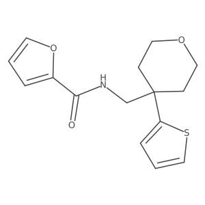 N-((4-(thiophen-2-yl)tetrahydro-2H-pyran-4-yl)methyl)furan-2-carboxamide结构式